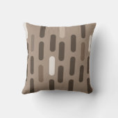 Mid-Century Modern Earthy Brown Capsule Geometric クッション (裏面)