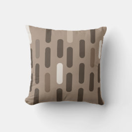 Mid-Century Modern Earthy Brown Capsule Geometric クッション