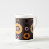 Mid-Century Modern Fall Geometric ボーンチャイナマグカップ (正面右)