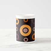 Mid-Century Modern Fall Geometric ボーンチャイナマグカップ (正面)