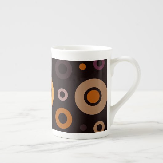 Mid-Century Modern Fall Geometric ボーンチャイナマグカップ (右)