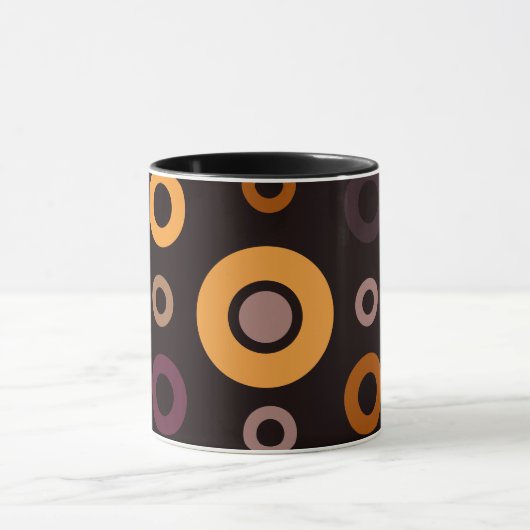 Mid-Century Modern Fall Geometric   マグカップ (中央)