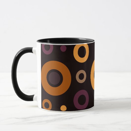 Mid-Century Modern Fall Geometric マグカップ (左)
