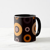 Mid-Century Modern Fall Geometric マグカップ (正面右)