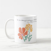 Mid Century Modern Floral Bible Verse Blessing Cof コーヒーマグカップ (左)