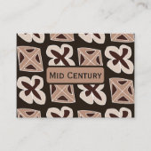 Mid Century Modern Floral Geometric 名刺 (正面)