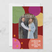 Mid Century Modern Fun Photo Holidays 招待状 (裏面)