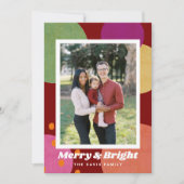Mid Century Modern Fun Photo Holidays 招待状 (正面)
