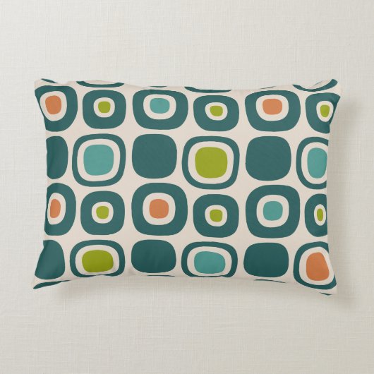 Mid Century Modern Garden Path Pattern アクセントクッション (裏面)