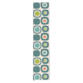 Mid Century Modern Garden Path Pattern ショートテーブルランナー (正面)