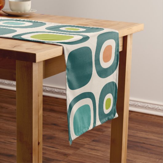 Mid Century Modern Garden Path Pattern ショートテーブルランナー (インサイチュ)
