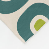Mid Century Modern Garden Path Pattern フリースブランケット (角)