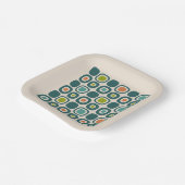 Mid Century Modern Garden Path Pattern ペーパープレート (傾斜あり)