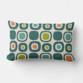 Mid Century Modern Garden Path Pattern ランバークッション (正面)