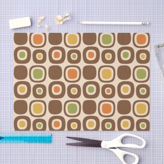 Mid Century Modern Garden Path Pattern 薄葉紙 (クラフト)