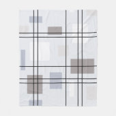Mid Century Modern Geometric 16 フリースブランケット (正面)