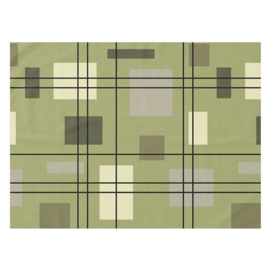 Mid Century Modern Geometric 18 テーブルクロス (正面(横))