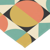 Mid Century Modern Geometric Abstract ショートテーブルランナー (コーナー)