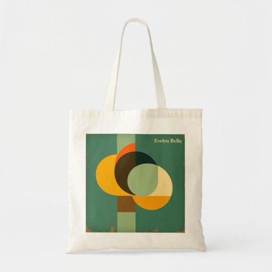 Mid Century Modern Geometric Abstract Art トートバッグ (正面)