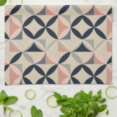 Mid Century Modern Geometric Abstract Pattern  キッチンタオル (折り畳み)