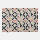 Mid Century Modern Geometric Abstract Pattern  キッチンタオル (横)