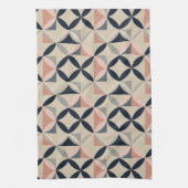 Mid Century Modern Geometric Abstract Pattern  キッチンタオル (縦)