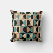Mid Century Modern Geometric Abstract Pattern クッション (正面)