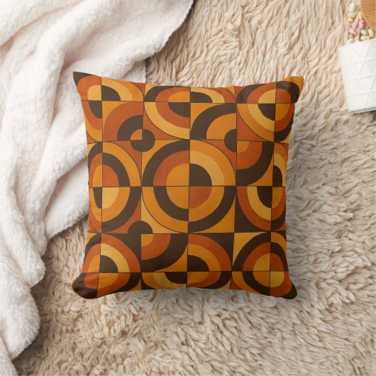 Mid Century Modern Geometric Abstract Pattern クッション (ブランケット)