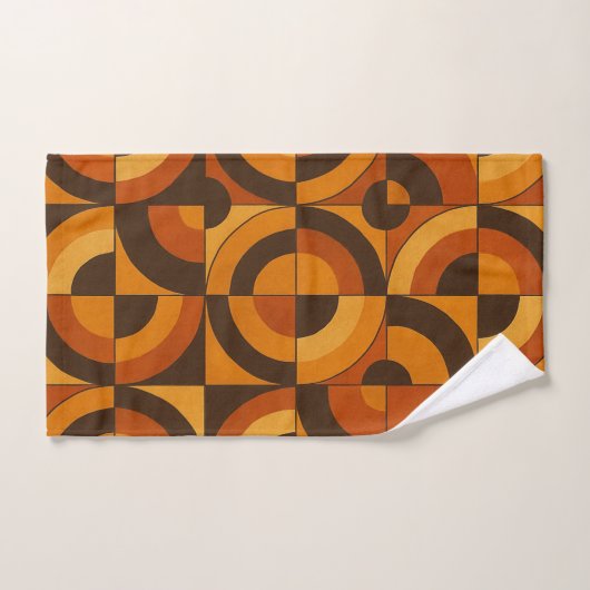 Mid Century Modern Geometric Abstract Pattern バスタオルセット (ハンドタオル)