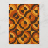 Mid Century Modern Geometric Abstract Pattern ポストカード (正面)