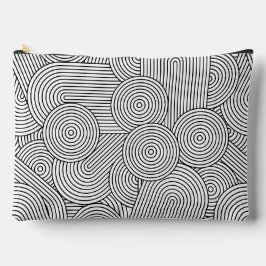 Mid Century Modern Geometric Arch Black White アクセサリーポーチ