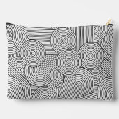 Mid Century Modern Geometric Arch Black White アクセサリーポーチ (裏面)