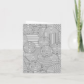 Mid Century Modern Geometric Arch Black White カード (裏面)