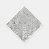 Mid Century Modern Geometric Arch Black White スタンダードランチョンナプキン (角)