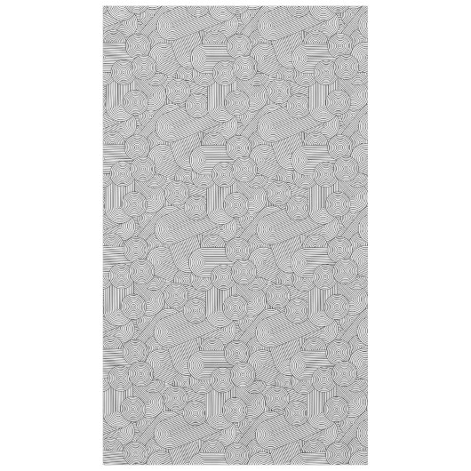 Mid Century Modern Geometric Arch Black White テーブルクロス (正面)