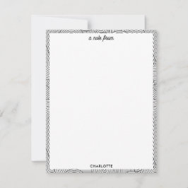 Mid Century Modern Geometric Arch Black White ノートカード