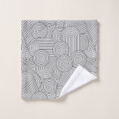 Mid Century Modern Geometric Arch Black White バスタオルセット (ウォッシュタオル)