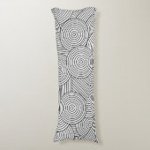 Mid Century Modern Geometric Arch Black White ボディピロー (正面縦)