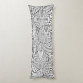 Mid Century Modern Geometric Arch Black White ボディピロー (裏面 (縦))
