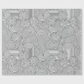 Mid Century Modern Geometric Arch Black White ラッピングペーパー (フラット)