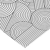 Mid Century Modern Geometric Arch Black White ロングテーブルランナー (コーナー)