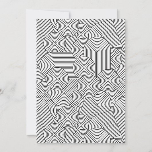 Mid Century Modern Geometric Arch Bridal Shower 招待状 (裏面)