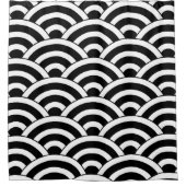 Mid Century Modern Geometric Arch Pattern シャワーカーテン (正面)