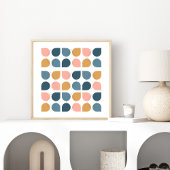 Mid Century Modern Geometric Art Design ポスター