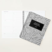 Mid Century Modern Geometric Black White プランナー手帳 (ディスプレー)