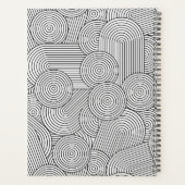 Mid Century Modern Geometric Black White プランナー手帳 (裏面)