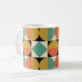Mid Century Modern Geometric Design コーヒーマグカップ (正面左)