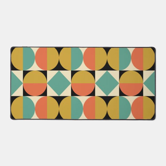 Mid Century Modern Geometric Design デスクマット (正面)