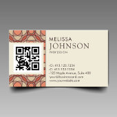 Mid-Century Modern Geometric Interior Designer QR 名刺