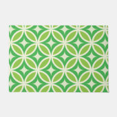 Mid Century Modern Geometric Lime green pattern  ドアマット (正面)